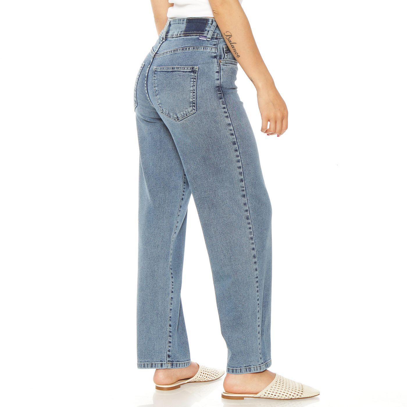 Jeans Balloon Tiro Alto Pretina Basica 1 Boton-7