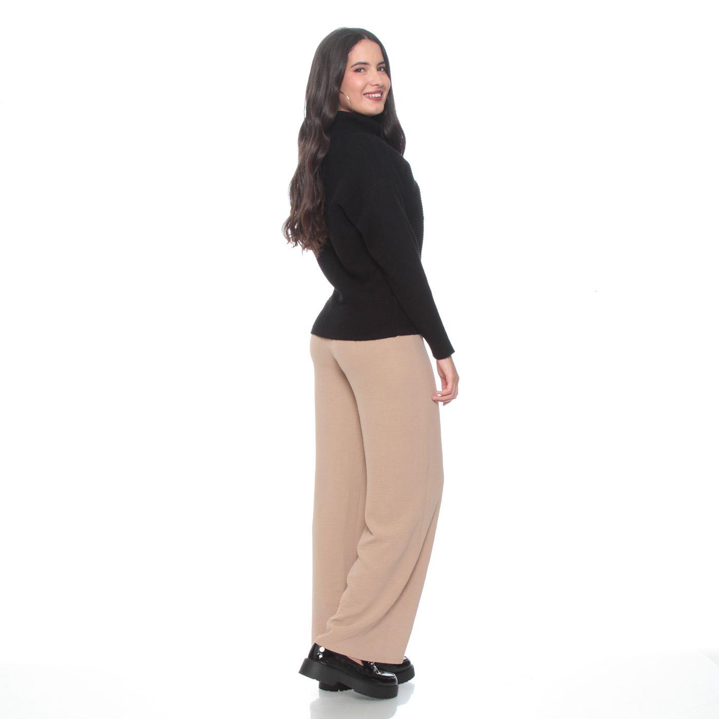 Sweater Liso Cuello Alto Manga Larga-5