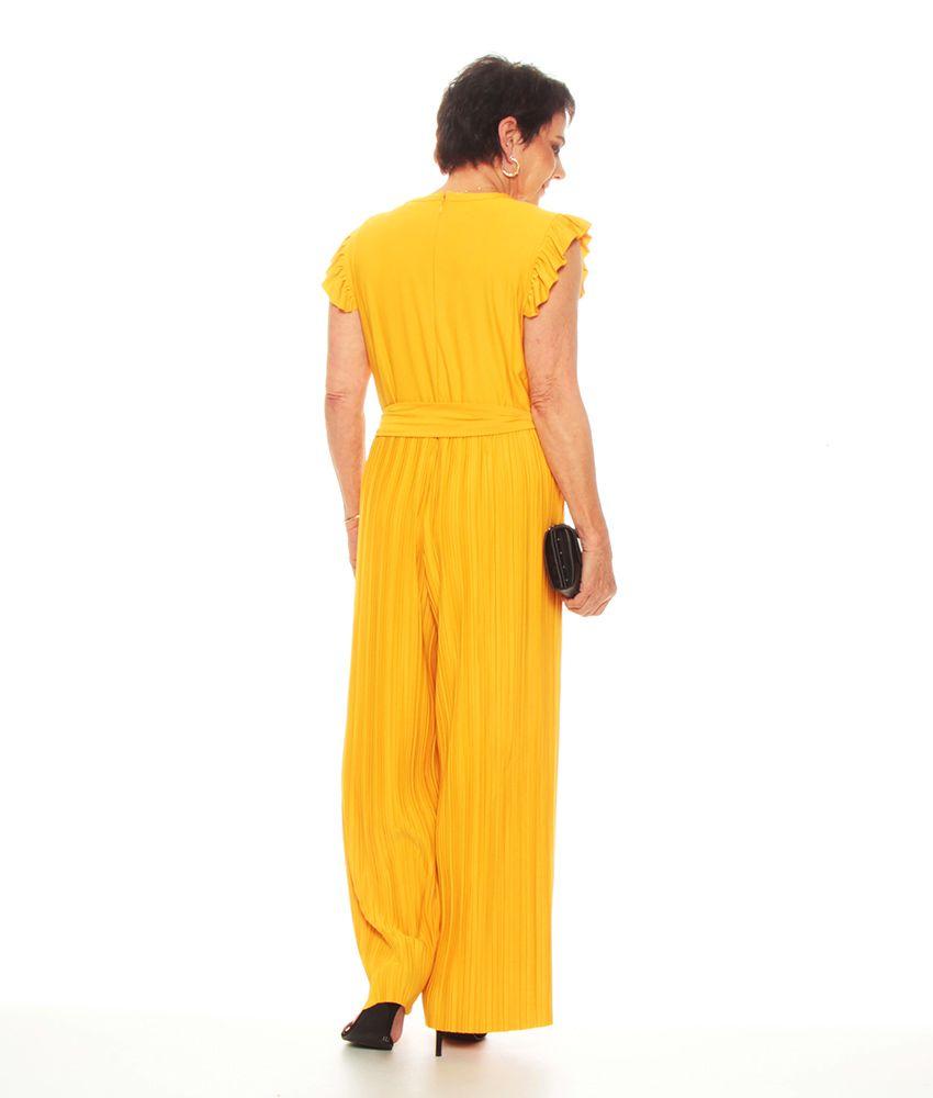 Enterito Manga Corta Escote Redondo Con Lazo En Cintura-1