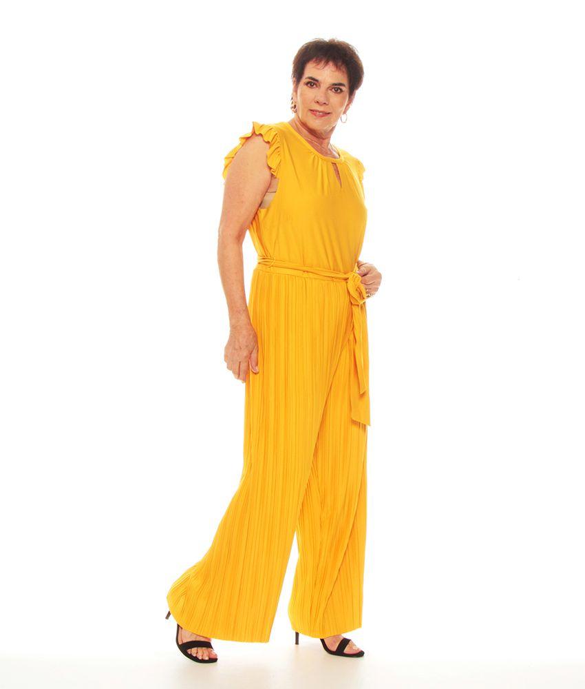 Enterito Manga Corta Escote Redondo Con Lazo En Cintura-4