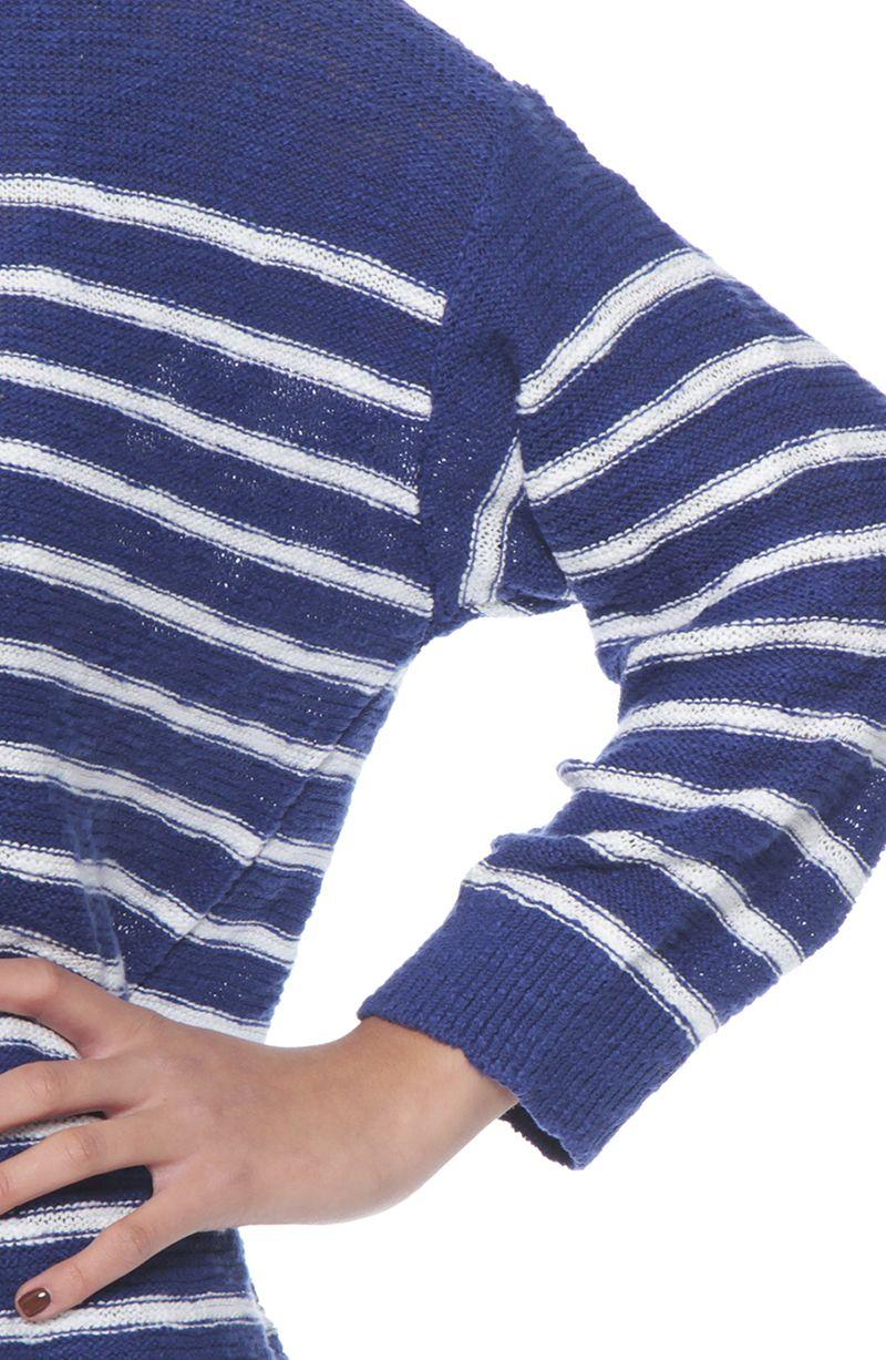 Sweater Manga Larga Listado  Escote Redondo-3