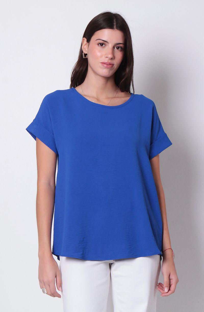 Blusa Manga Corta Escote Redondo-0