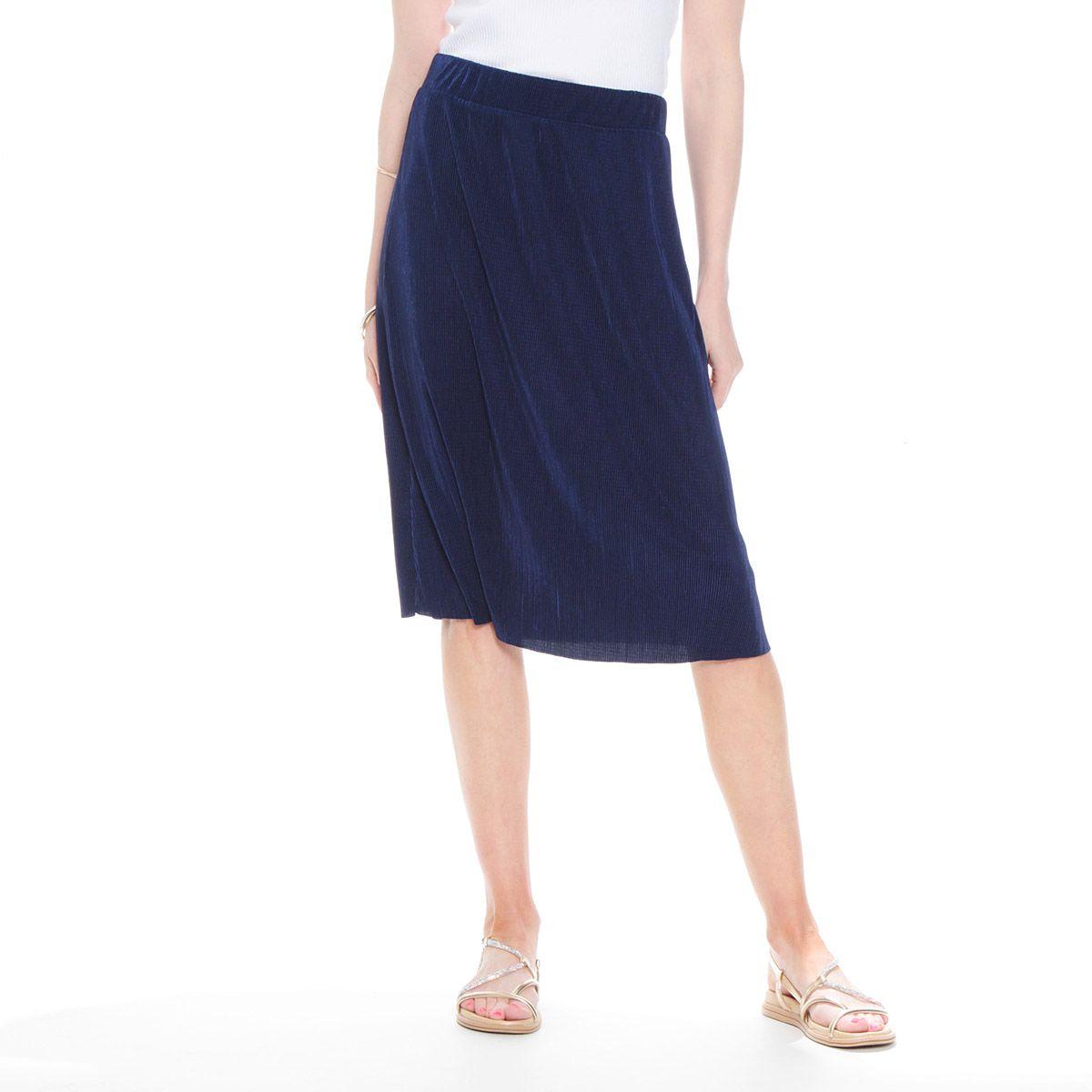 Falda Plisada Solida-0