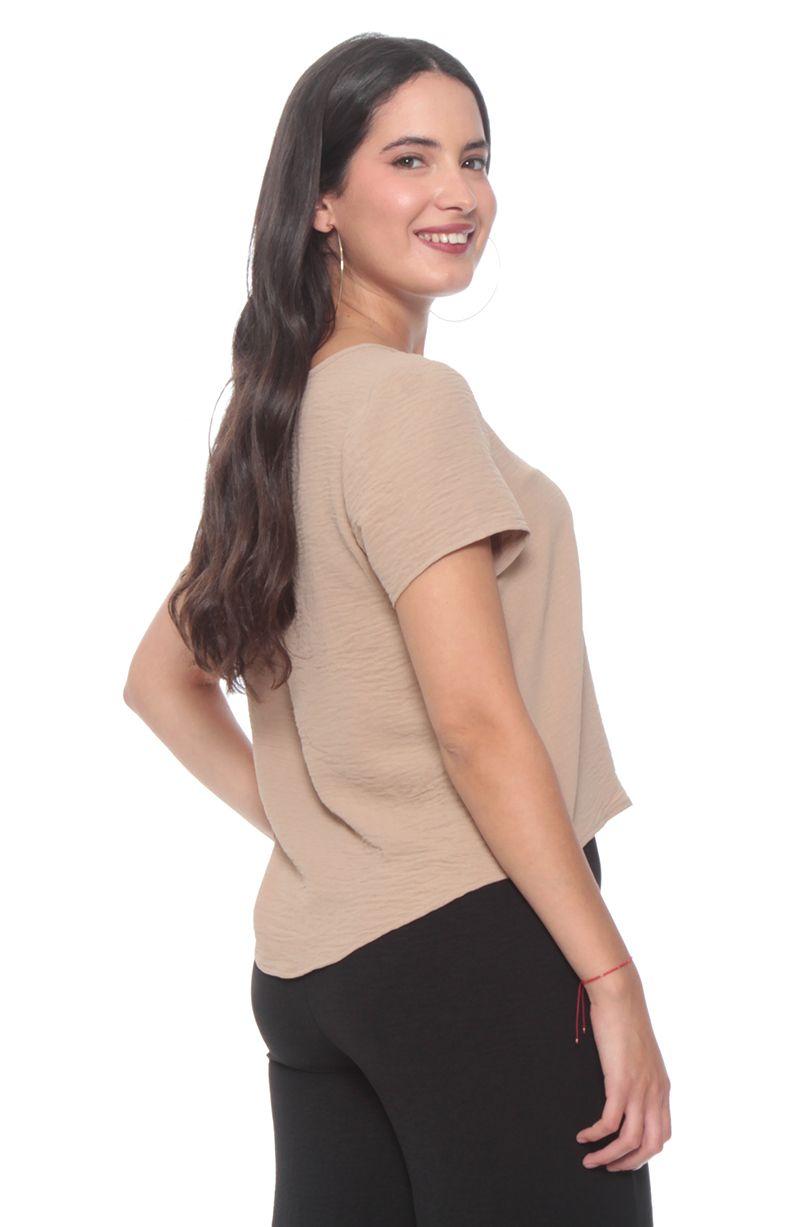 Blusa Manga Corta Escote  Redondo-4