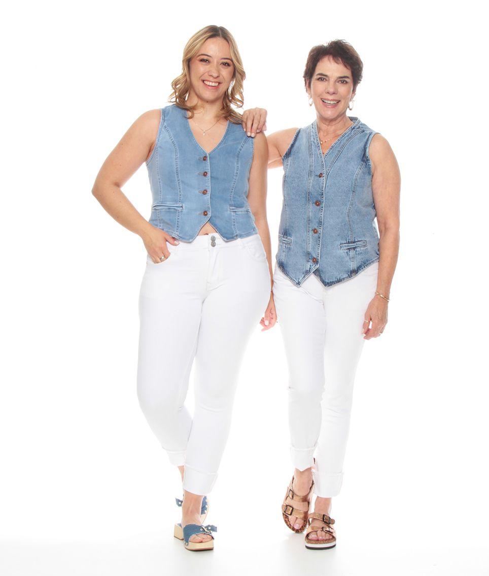 Jeans Pitillo Tiro Alto Pretina Media Dos Botones Dobles En Basta-9