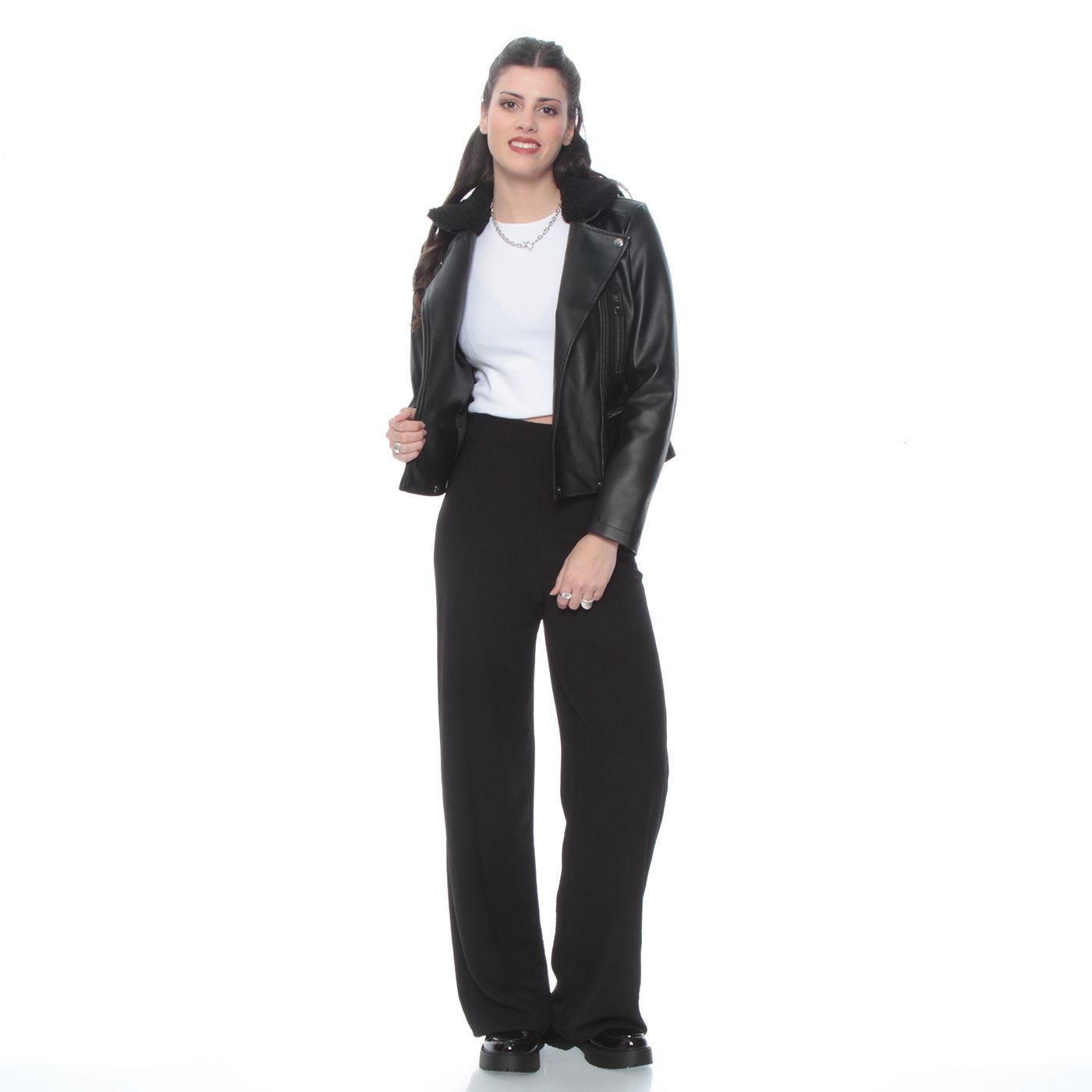 Chaqueta Manga Larga Cuero Ecologico Con Cuello Chiporro Desmontable-8