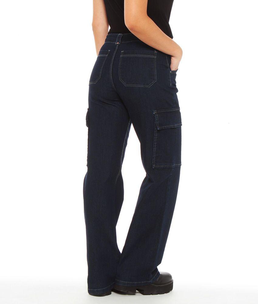 JEANS RECTO CARGO RAW TIRO MEDIO PRETINA INTERNA-1