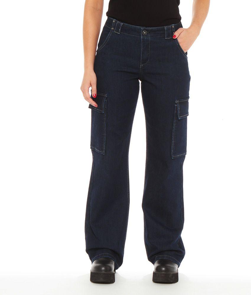 JEANS RECTO CARGO RAW TIRO MEDIO PRETINA INTERNA-3