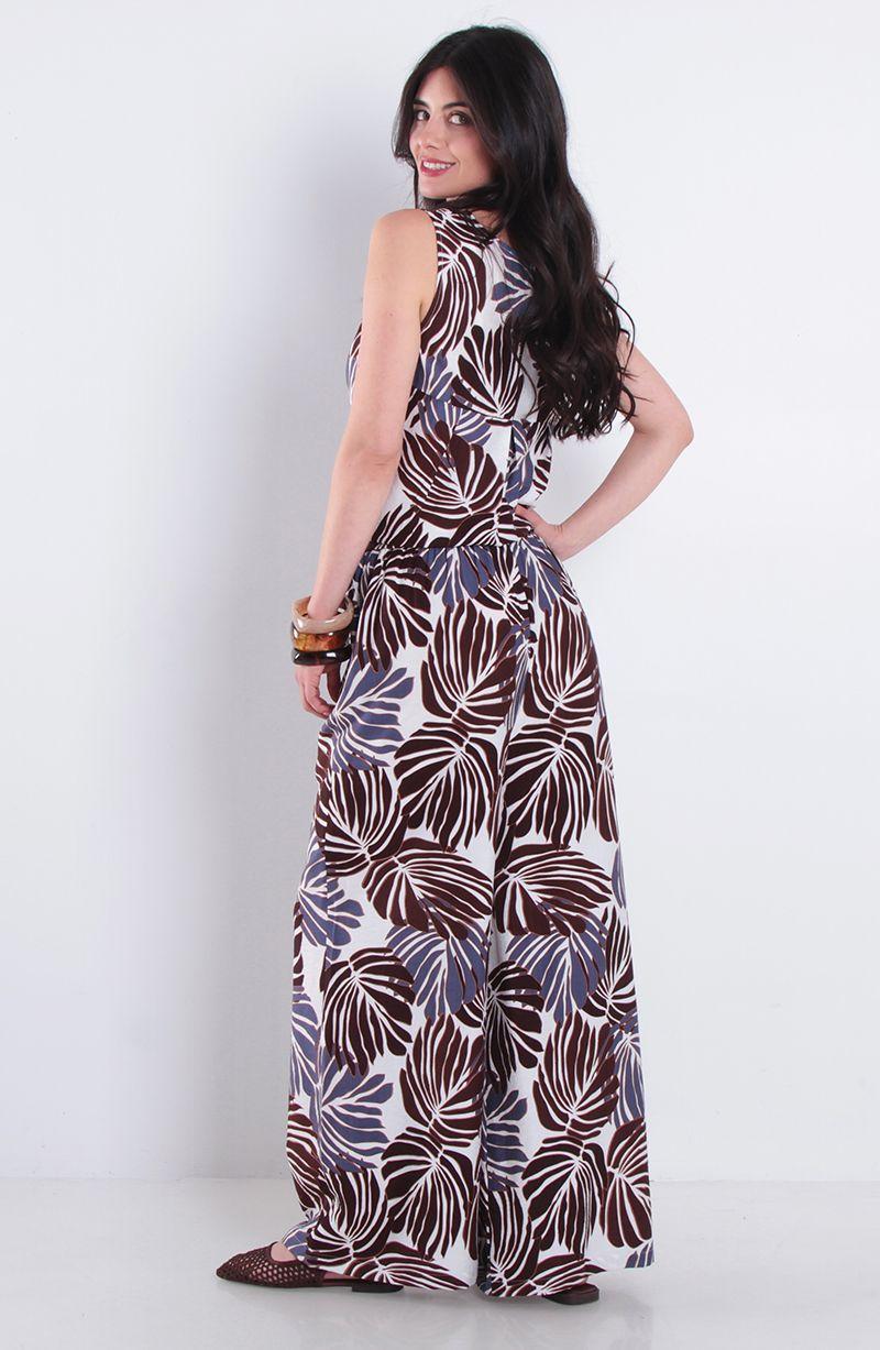 Pantalon Estampado Wide Leg Tiro Alto Pretina Media Elasticada-6