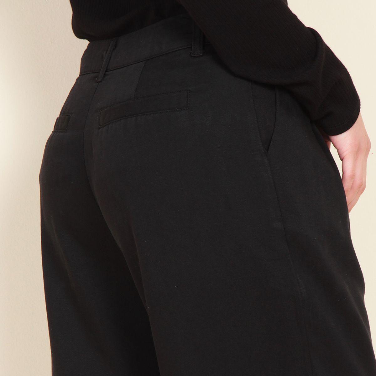 Pantalon Tiro Alto Denim Con Pinzas-2