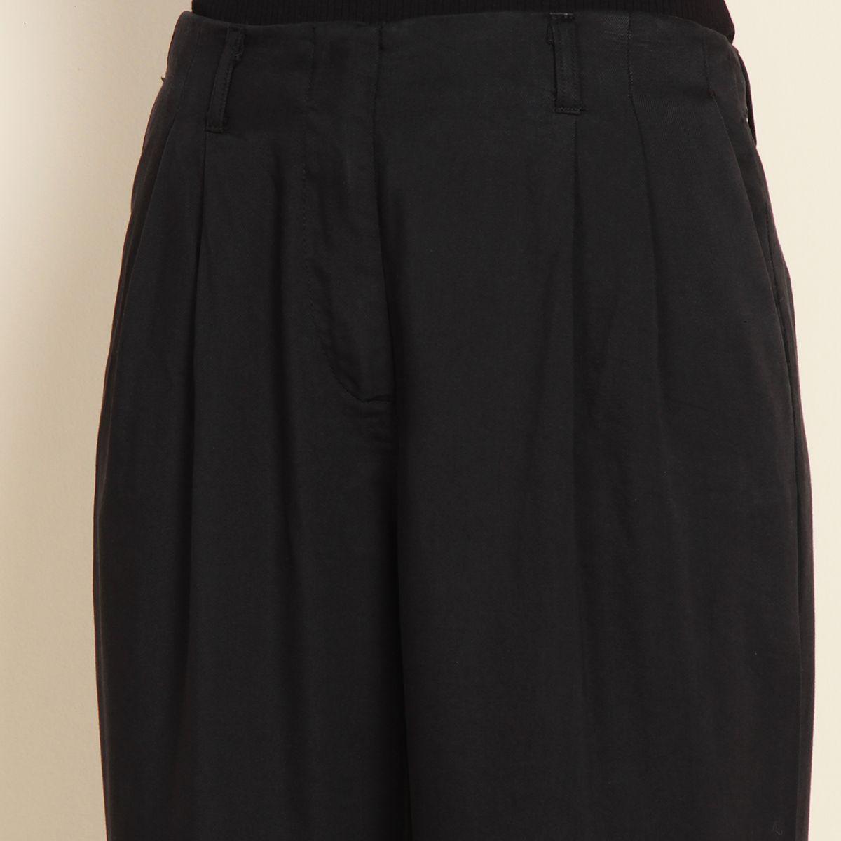 Pantalon Tiro Alto Denim Con Pinzas-4