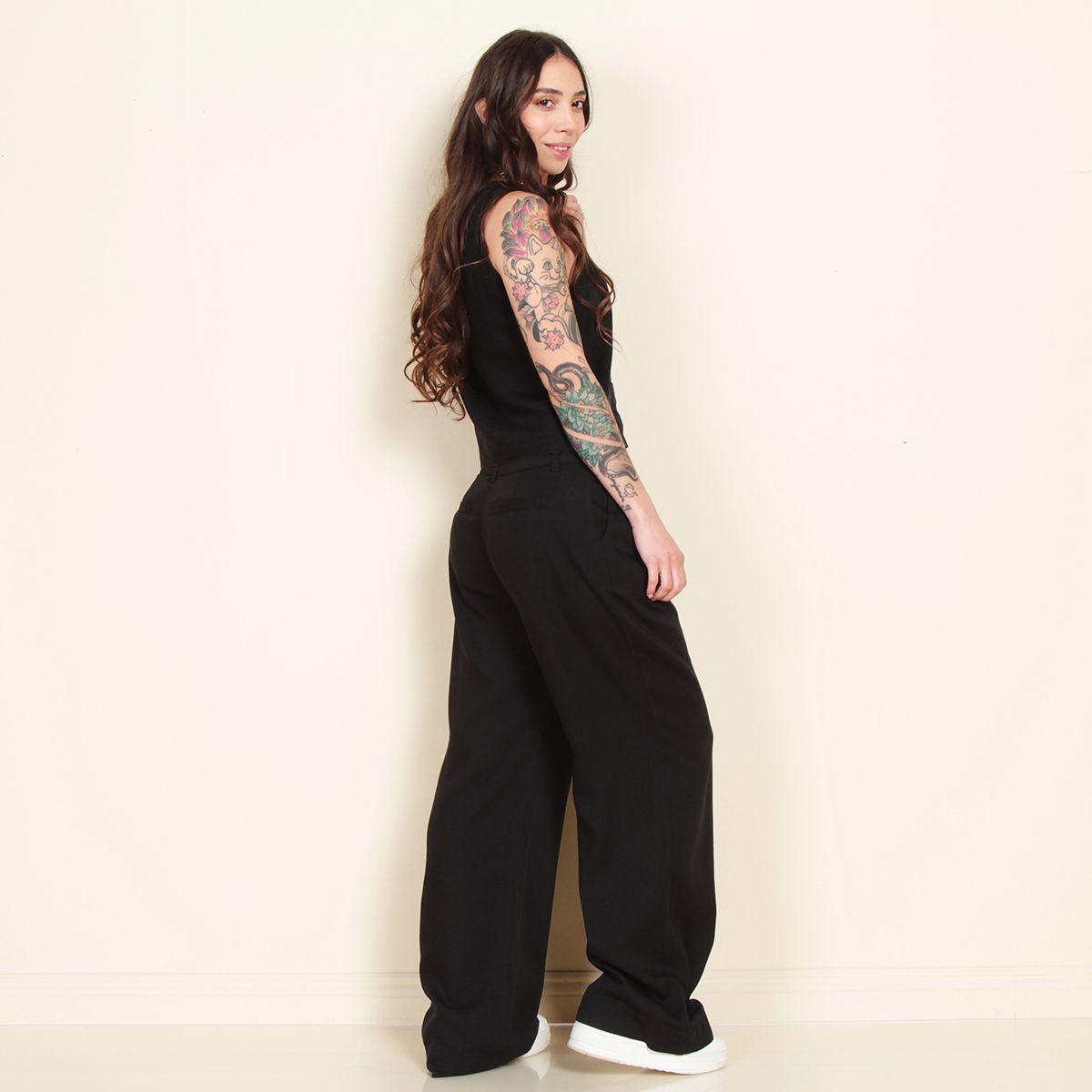 Pantalon Tiro Alto Denim Con Pinzas-8