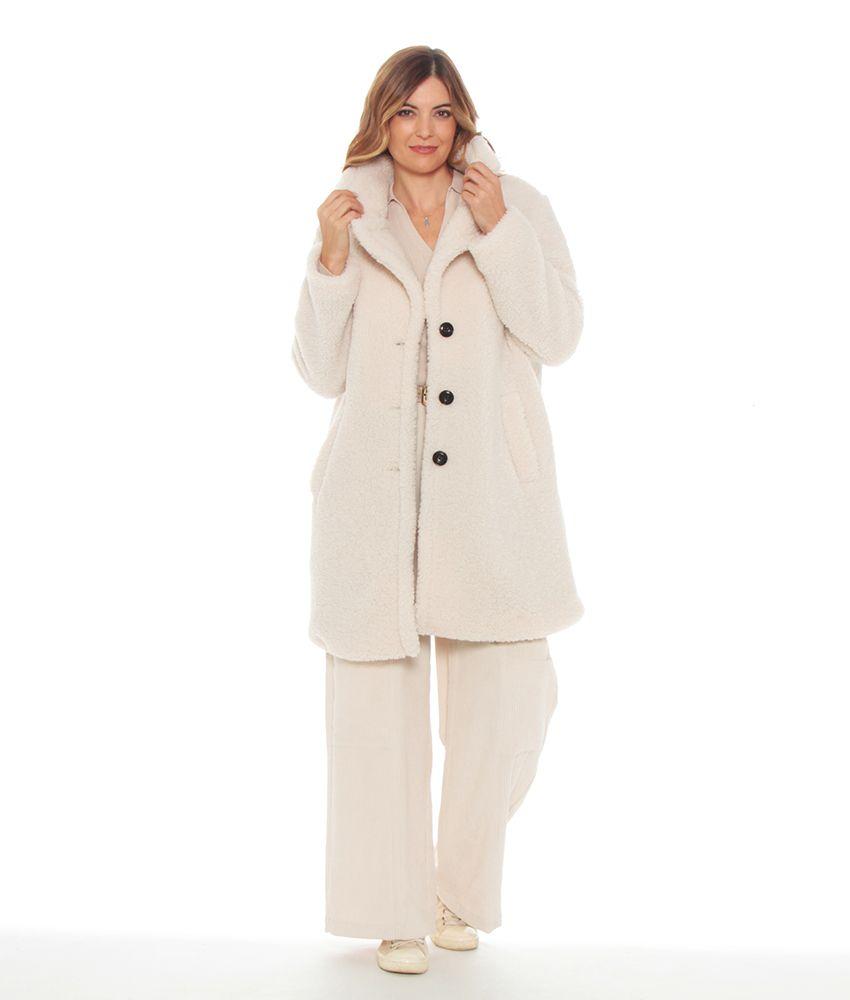 Abrigo Manga Larga Sherpa 3 Botones-2