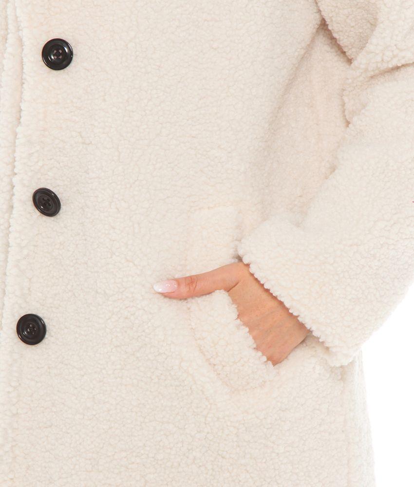 Abrigo Manga Larga Sherpa 3 Botones-3