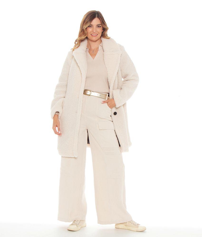 Abrigo Manga Larga Sherpa 3 Botones-5