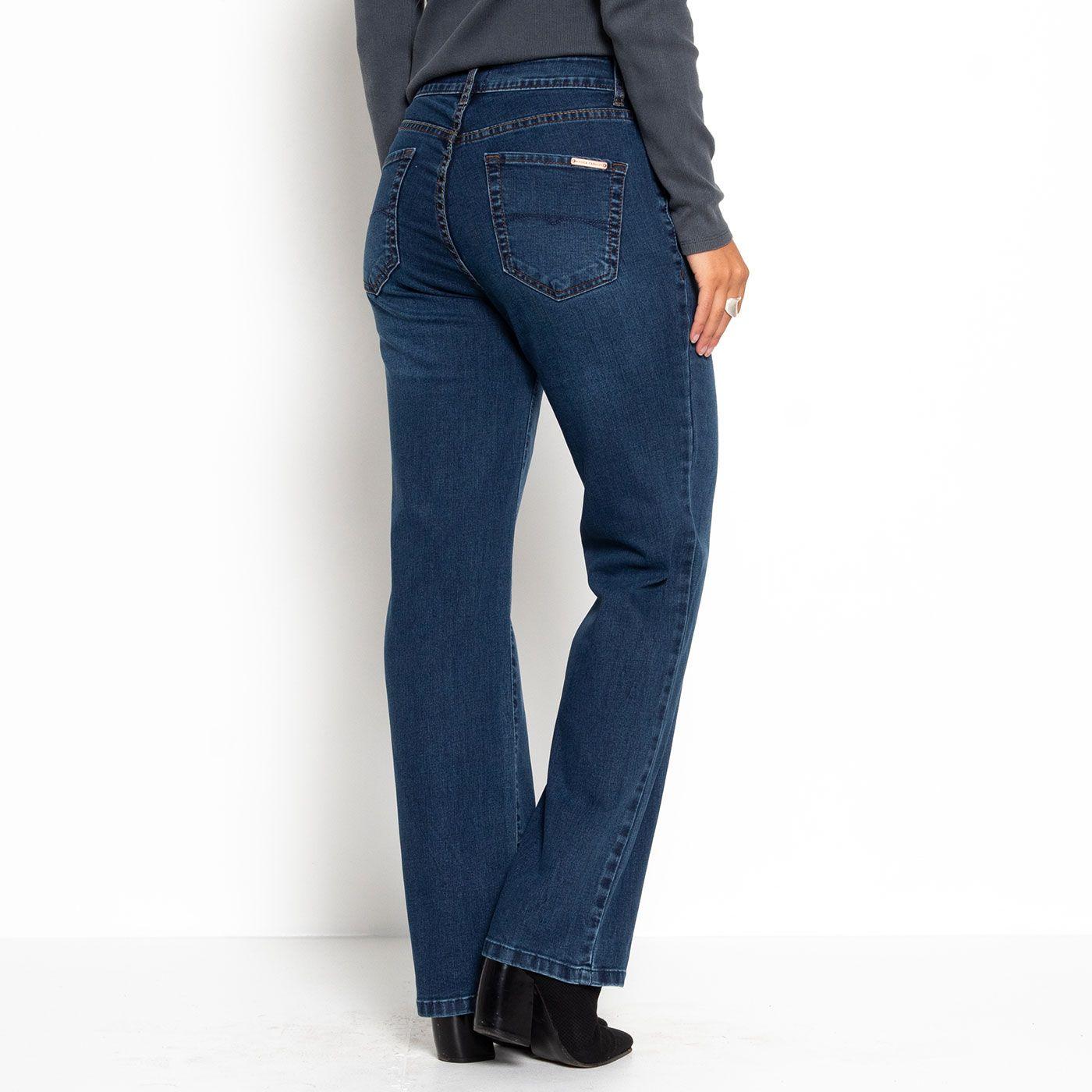 Jeans Tiro Alto Recto Pretina Basica 1 Boton-5