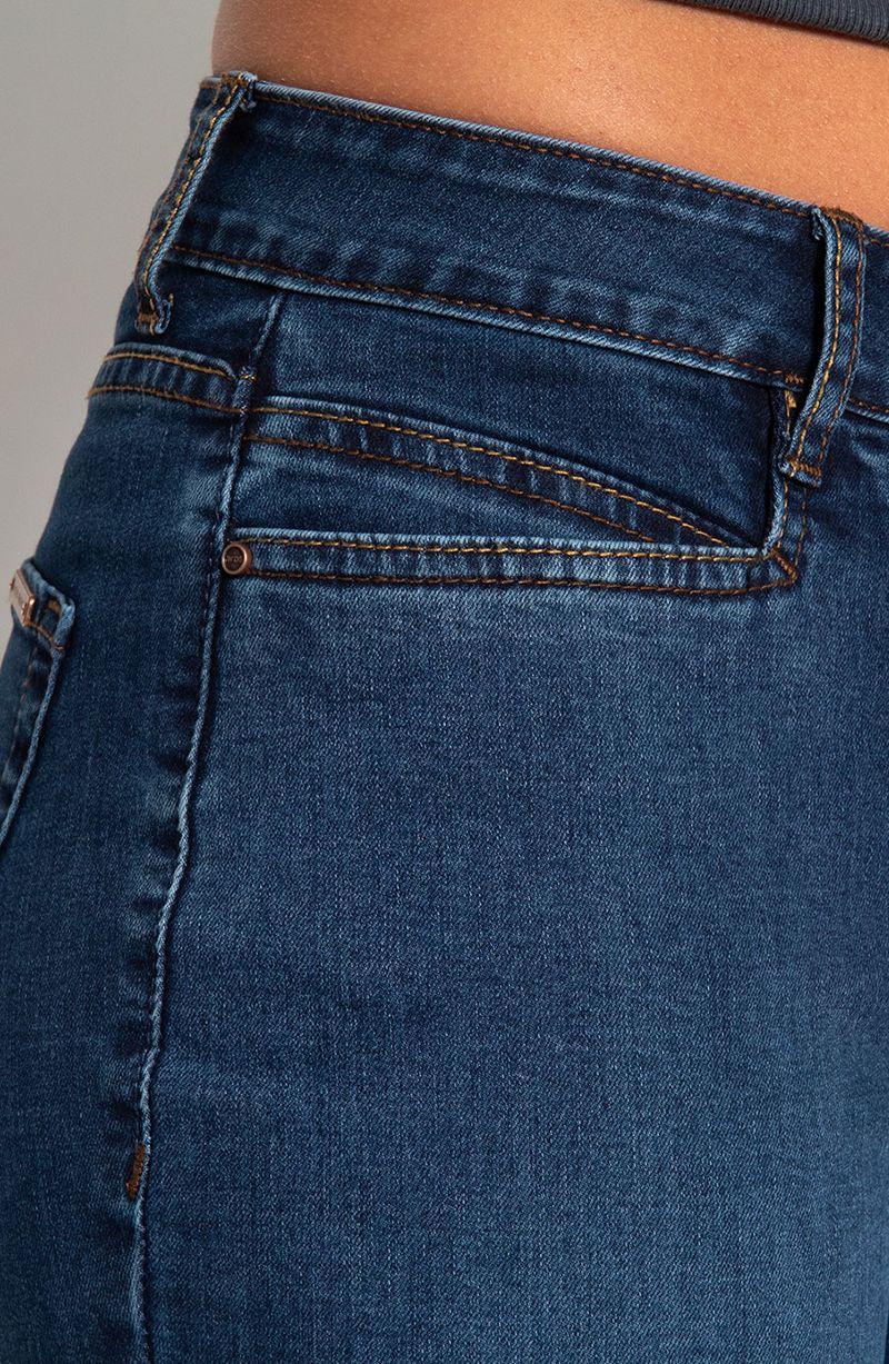 Jeans Tiro Alto Recto Pretina Basica 1 Boton-3