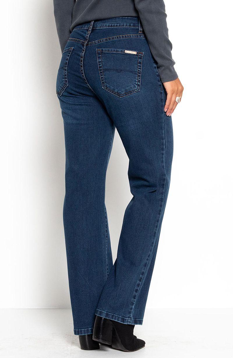 Jeans Tiro Alto Recto Pretina Basica 1 Boton-5