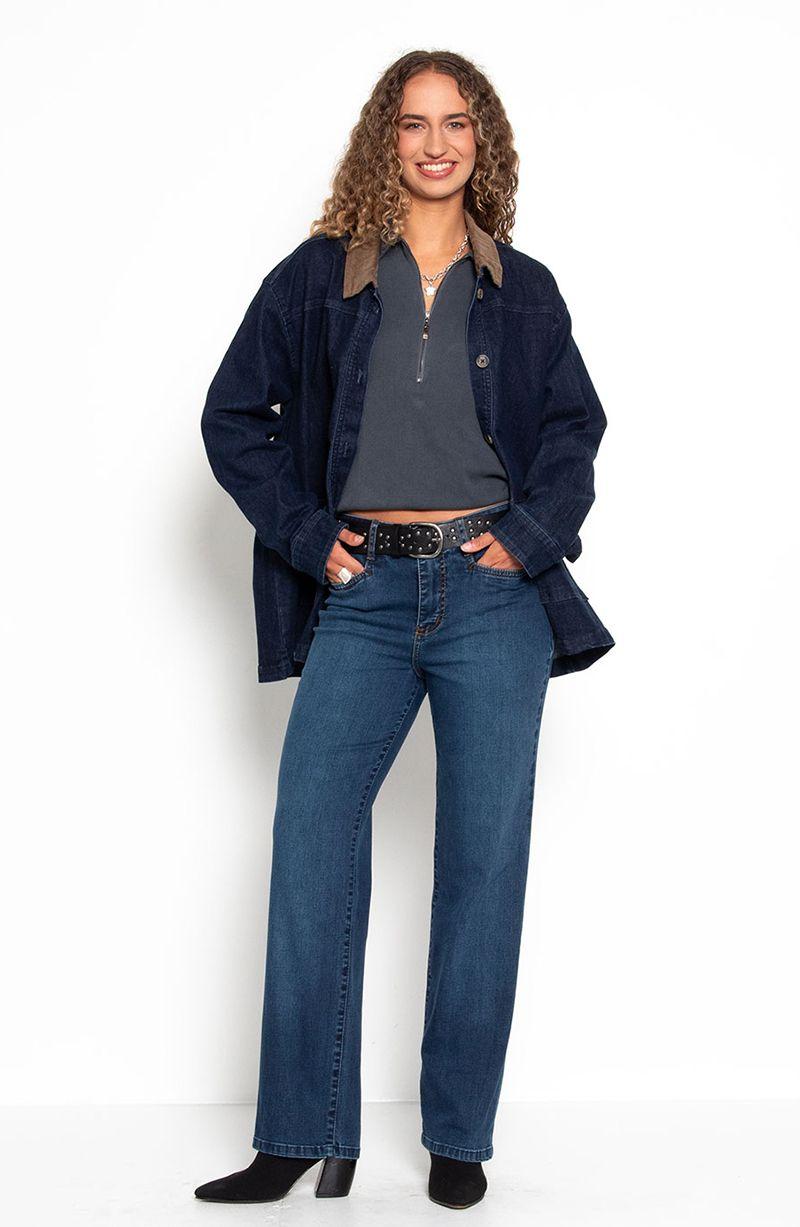 Jeans Tiro Alto Recto Pretina Basica 1 Boton-6