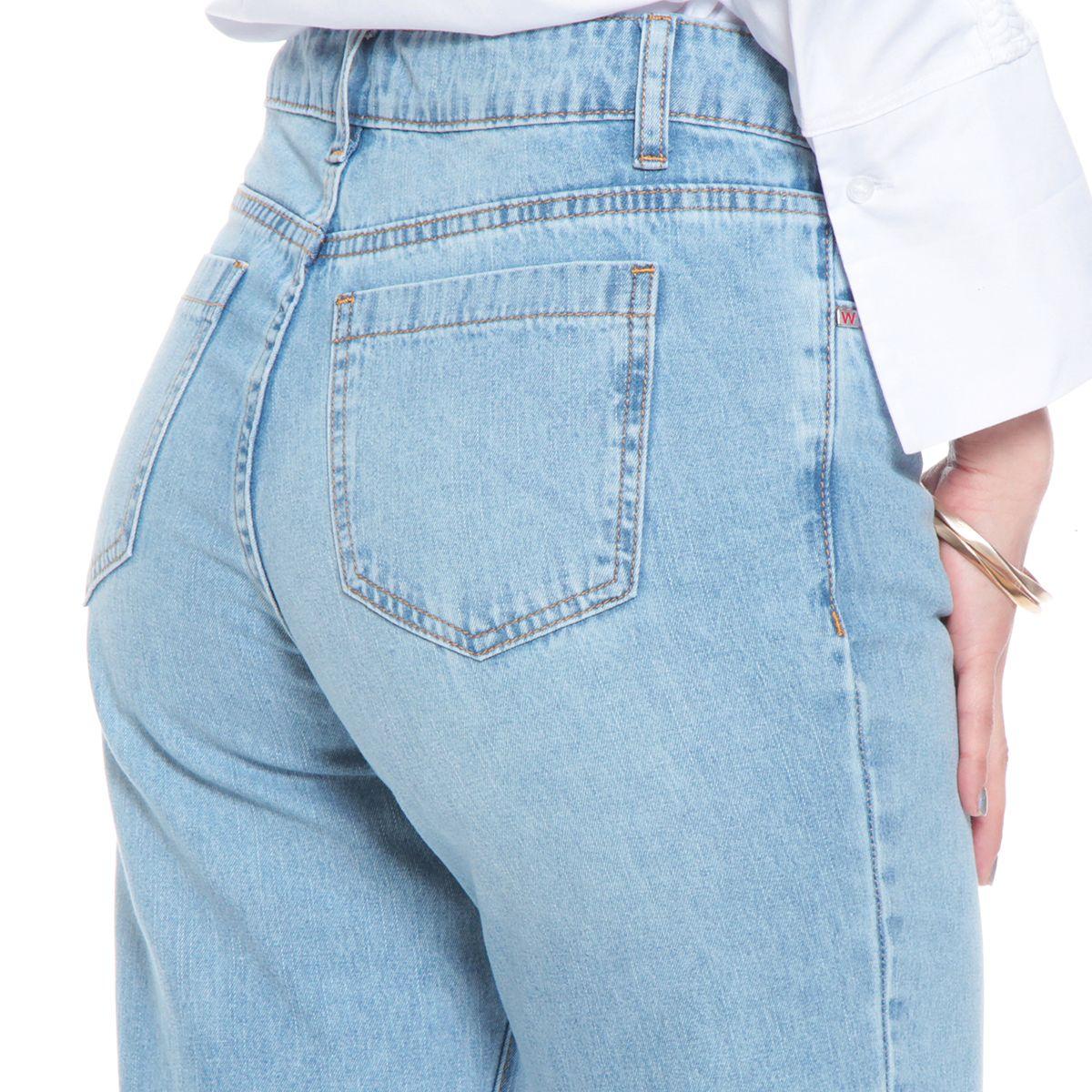 Jeans Recto Tiro Alto Pretina Basica Un Boton-9
