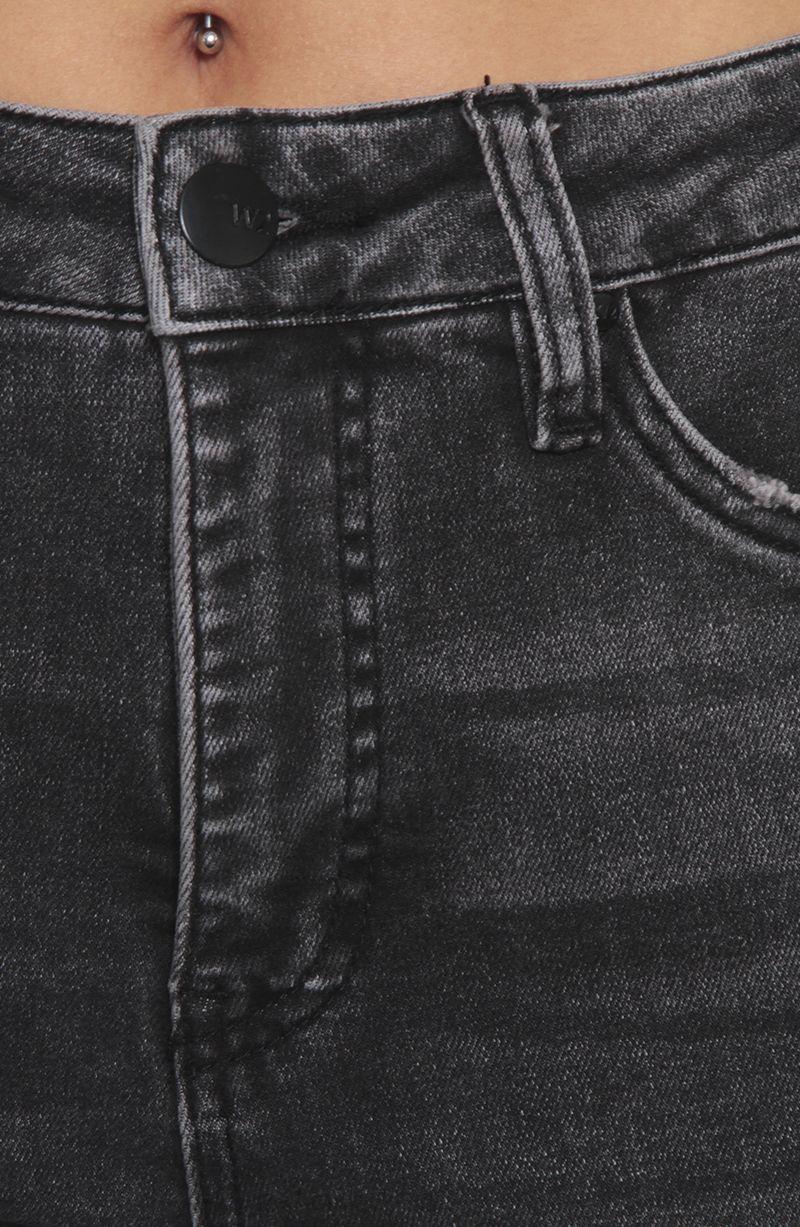 Jeans Recto Tiro Alto 1 Boton Pretina Basica-2