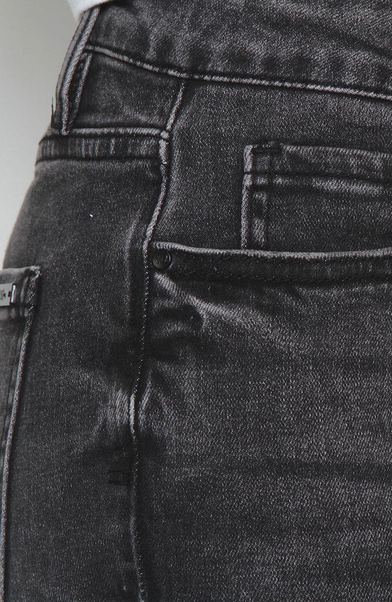 Jeans Recto Tiro Alto 1 Boton Pretina Basica-3