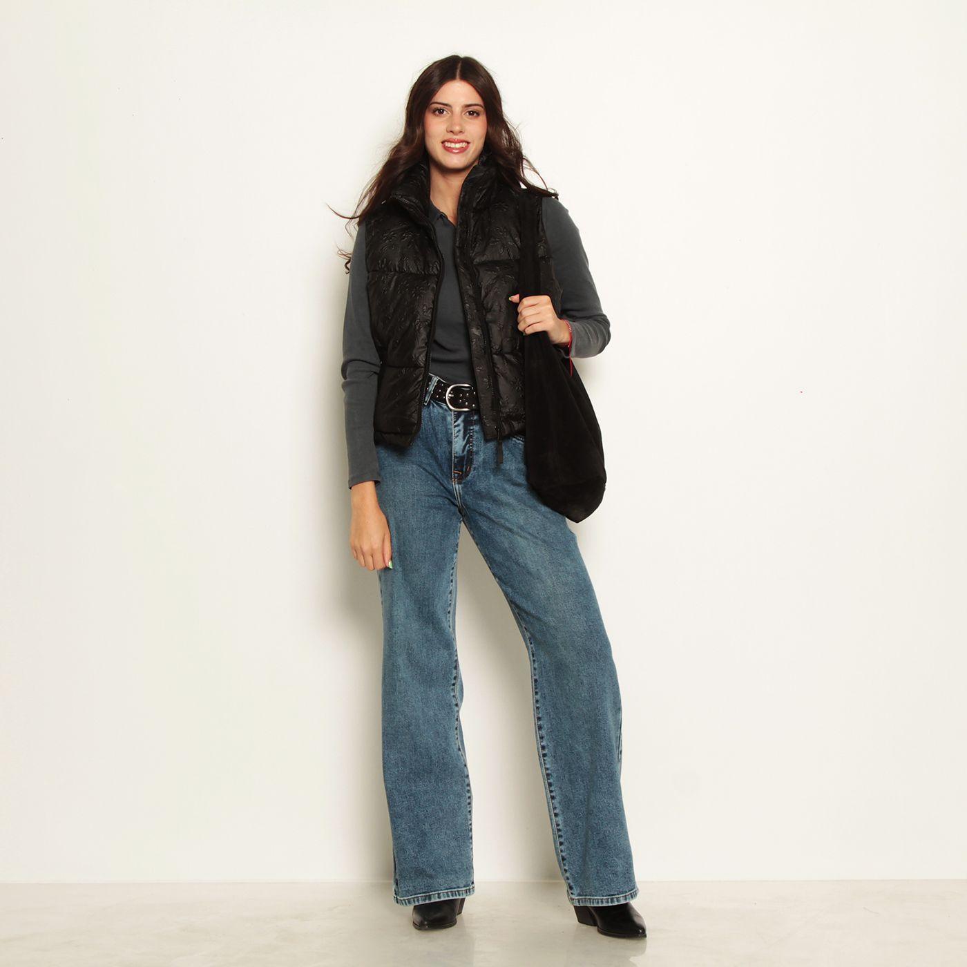 Parka Puffer Sin Manga Con Cierre En Delantero Y Cintura Ajustable-4