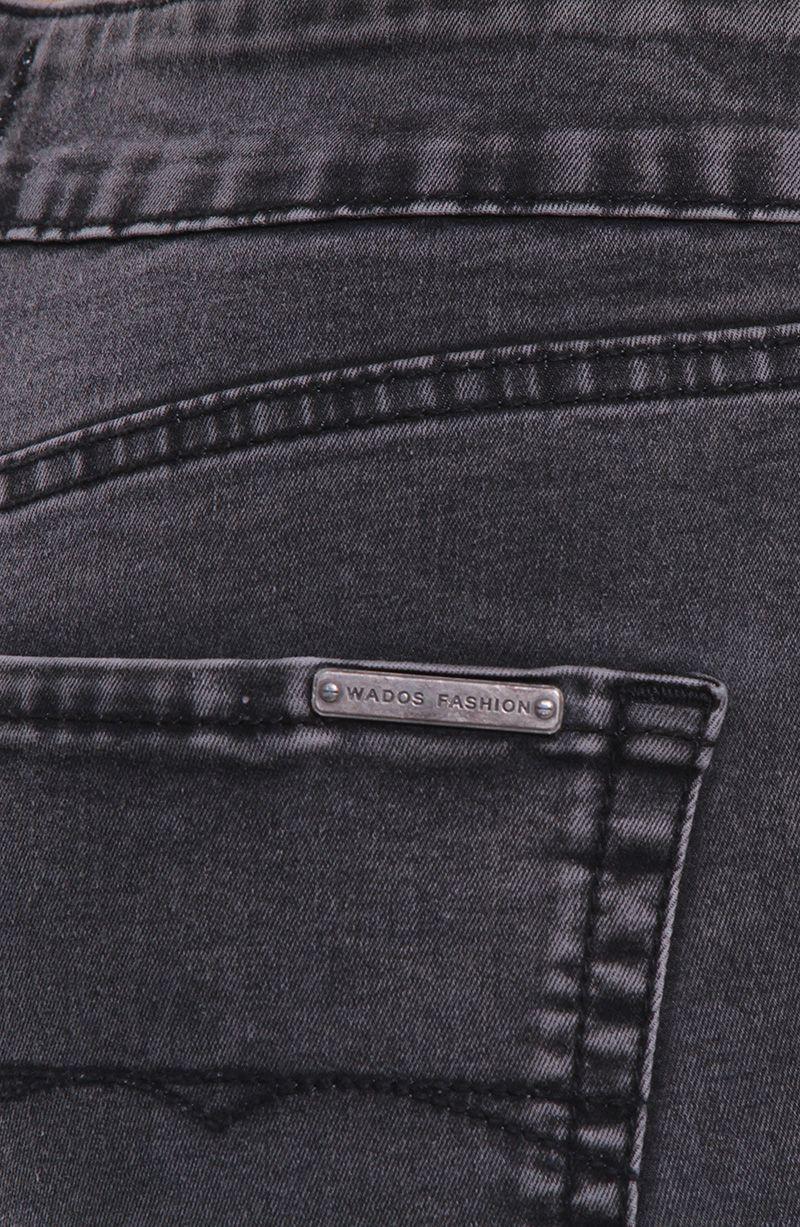 Jeans Recto Roll Up Tiro Alto Pretina Basico 1 Boton-7