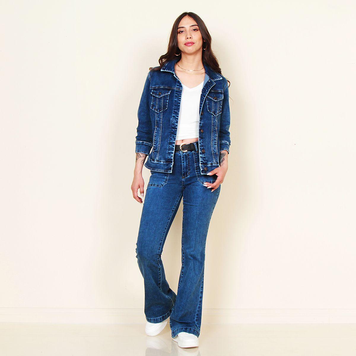 Chaqueta Denim Cuello Camisero Manga Larga-7