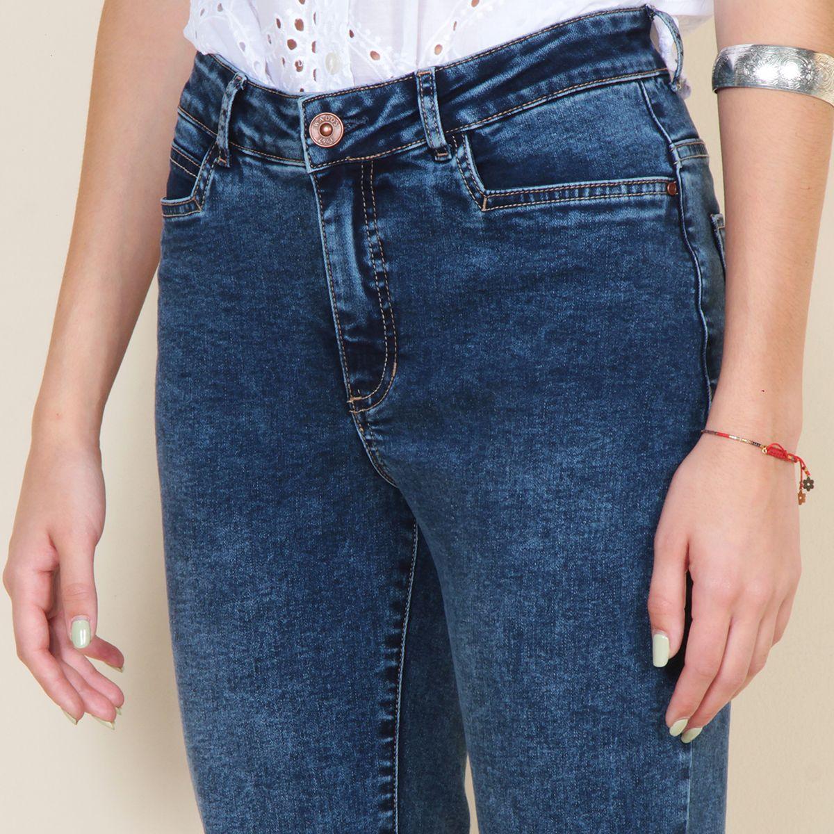 Jeans Pretina Basica 1 Boton Recto Tiro Alto-2