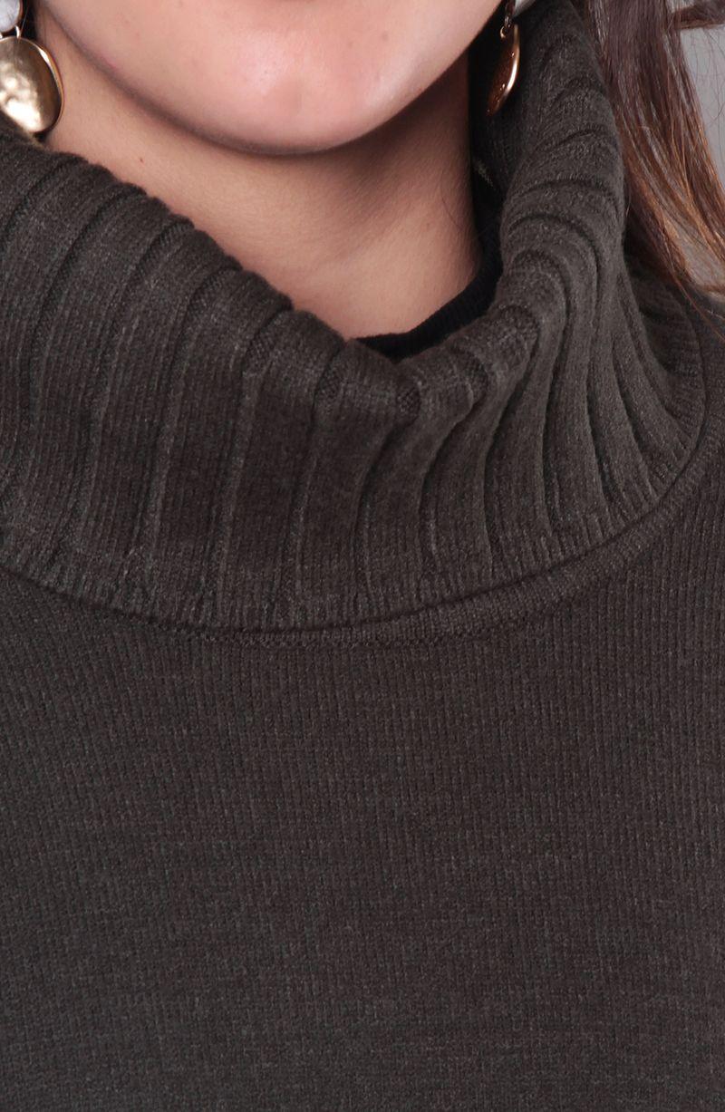 Sweater Manga Larga   Cuello Alto-1