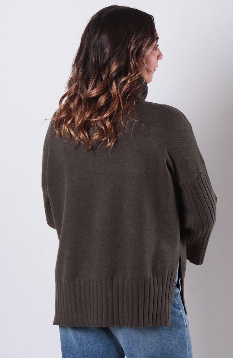Sweater Manga Larga   Cuello Alto-3