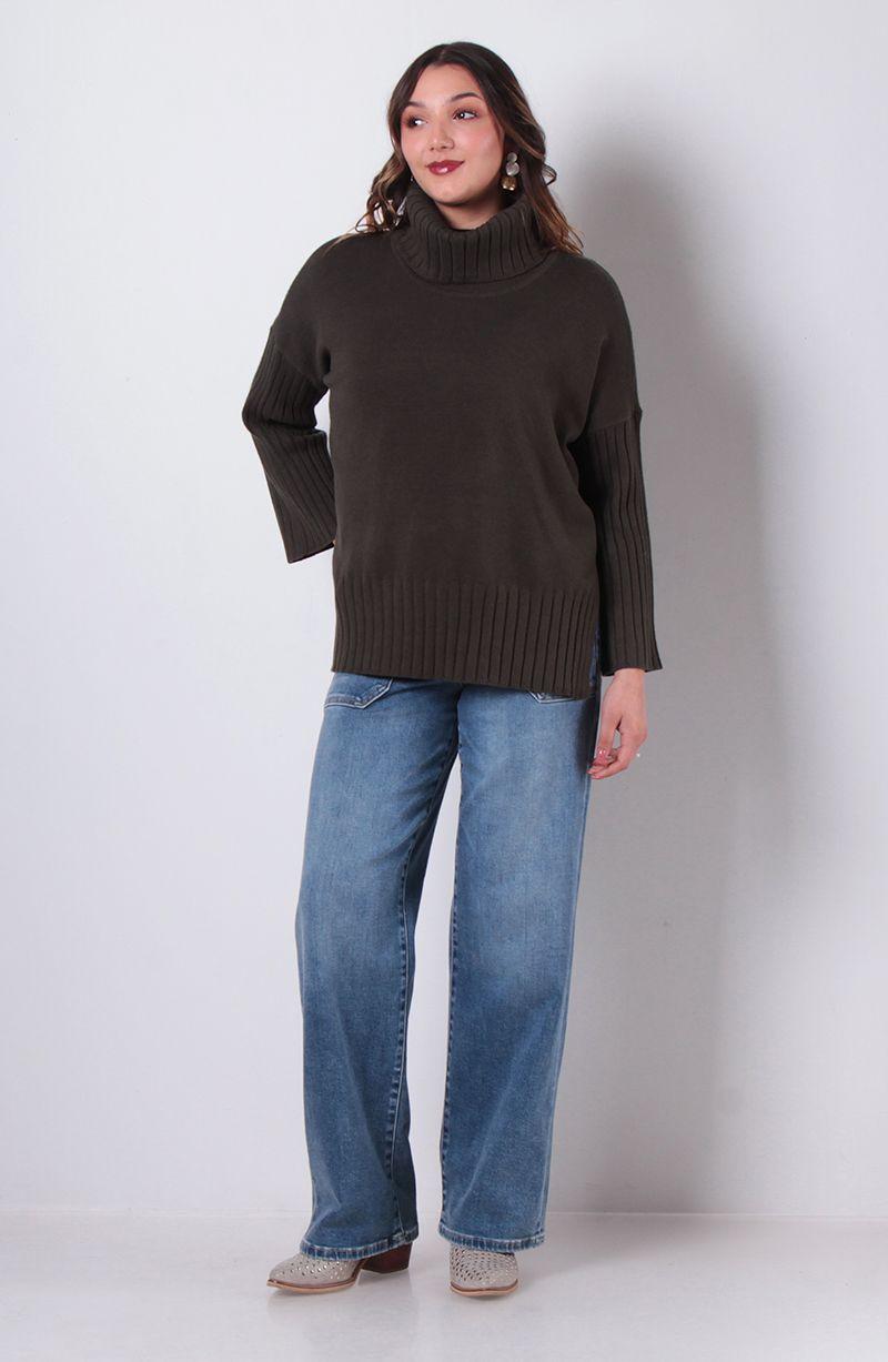 Sweater Manga Larga   Cuello Alto-6