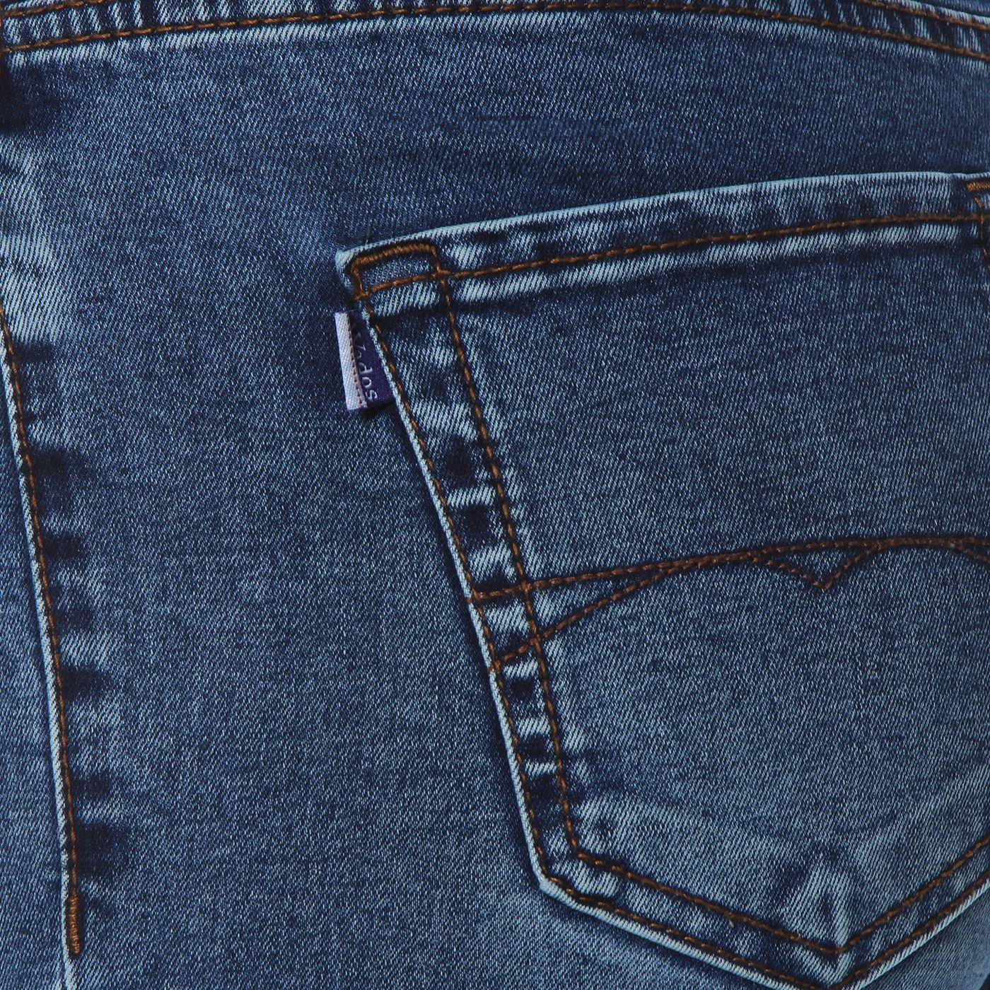 Jeans Flare Tiro Medio  Pretina Basica 1 Boton-8