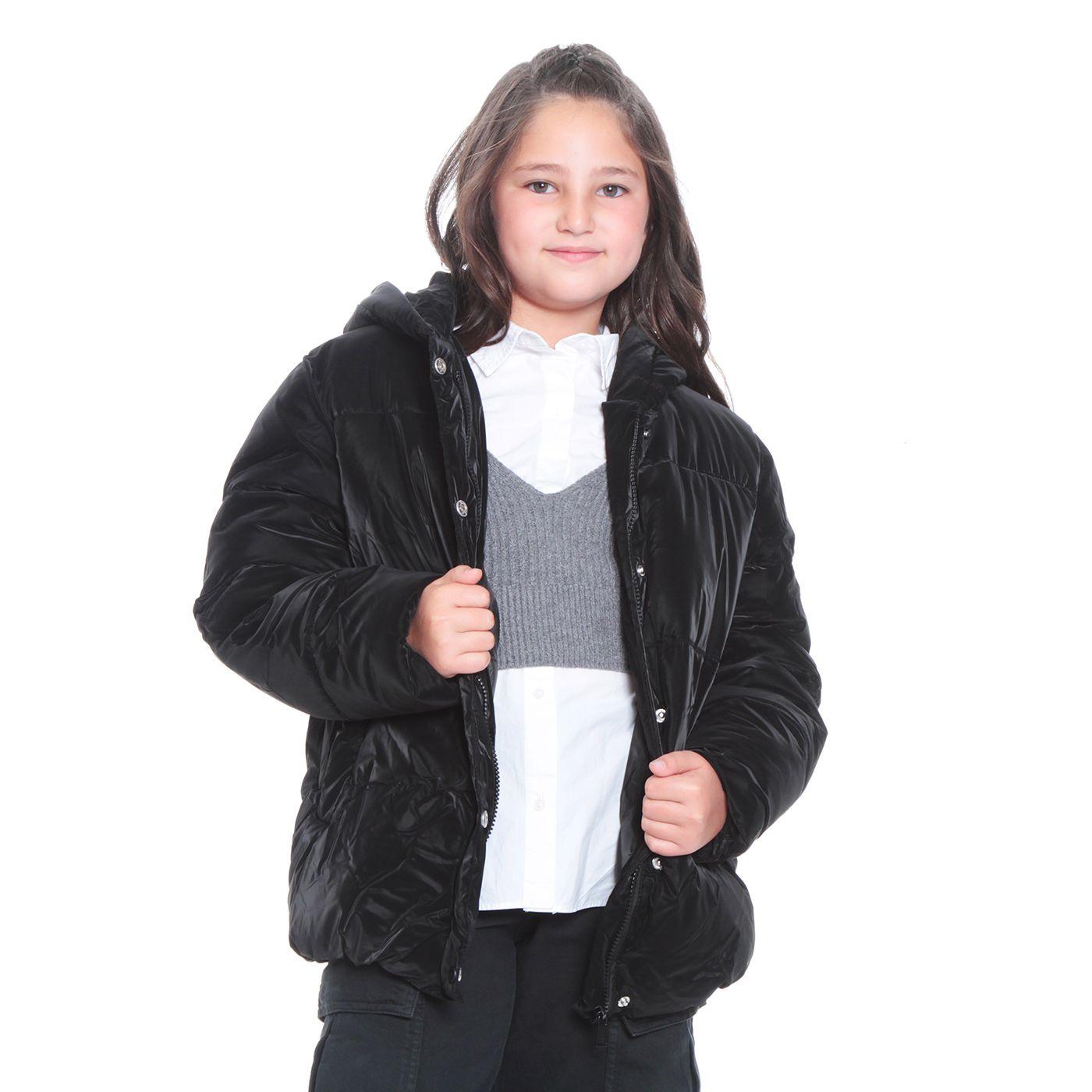 Parka Nina Manga Larga Con Bolsillo Y Capucha-5