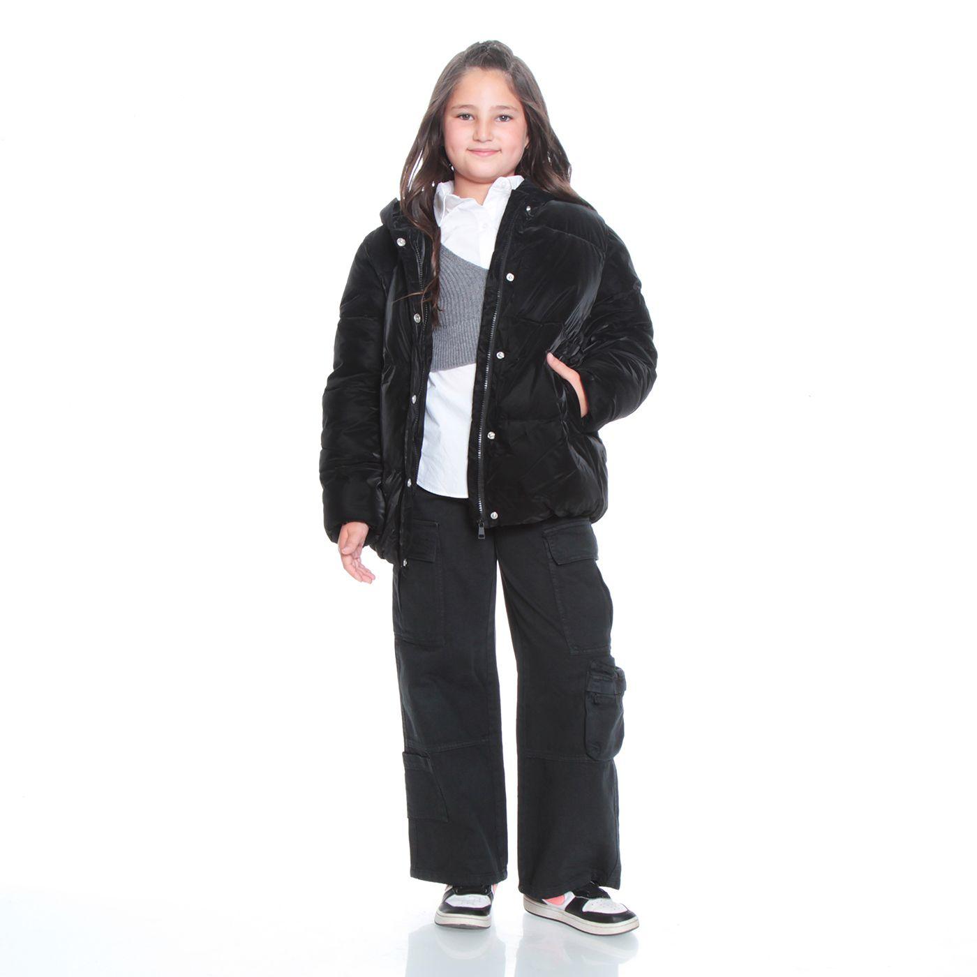 Parka Nina Manga Larga Con Bolsillo Y Capucha-7