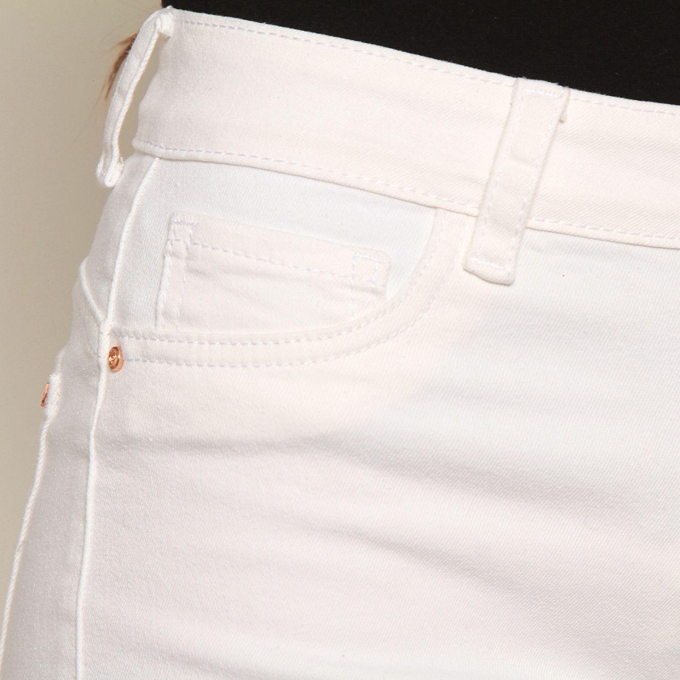 Jeans Recto Tiro Alto Push In Push Up Pretina Basica Con Un Boton-8