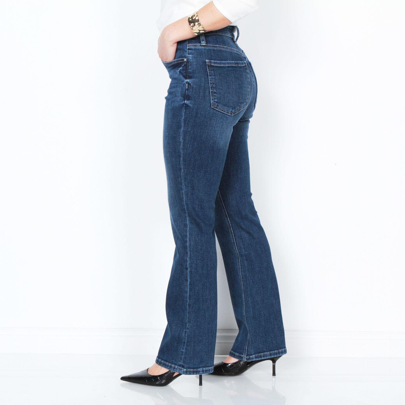 Jeans Recto Pretina Basica 1 Boton  Tiro Alto-2