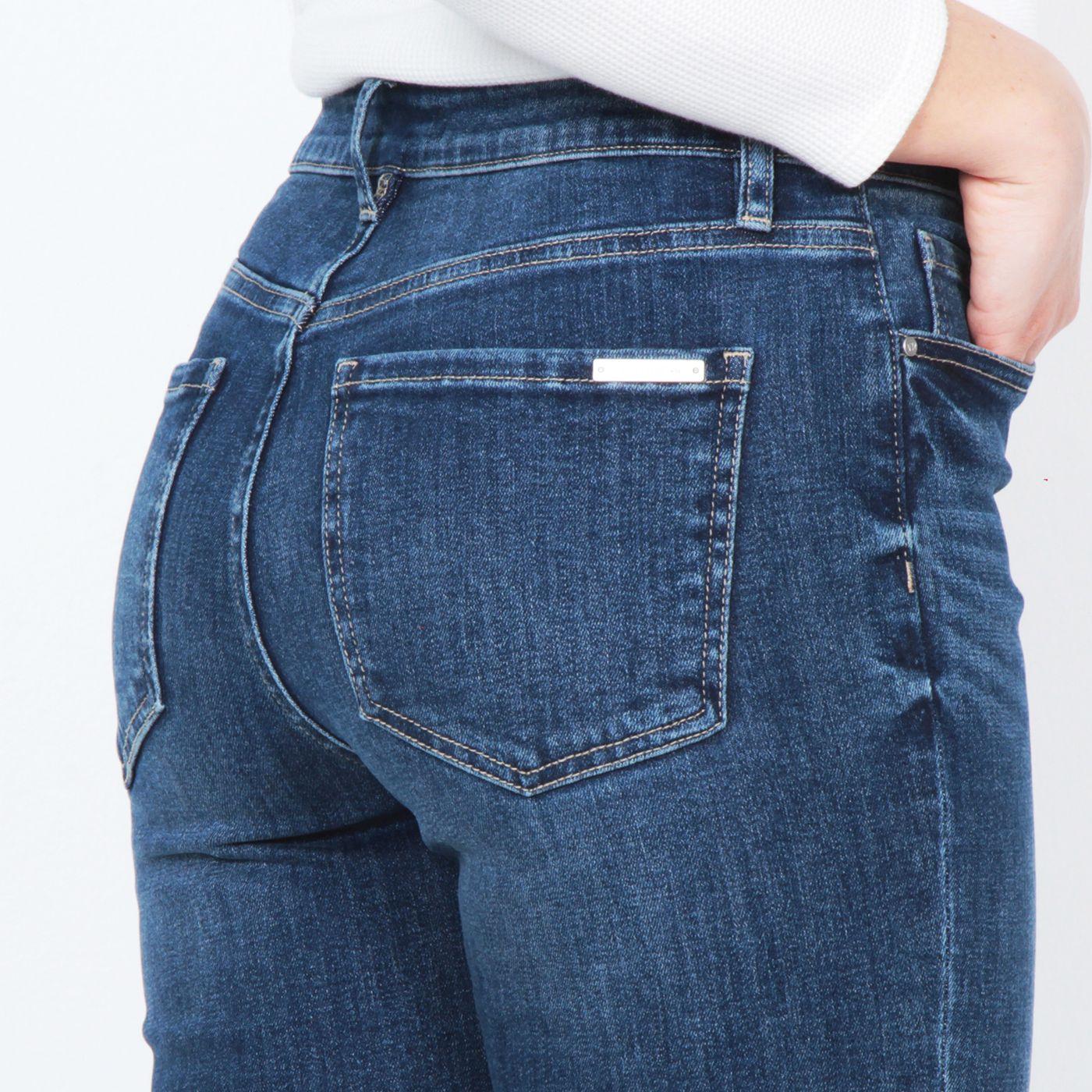 Jeans Recto Pretina Basica 1 Boton  Tiro Alto-5