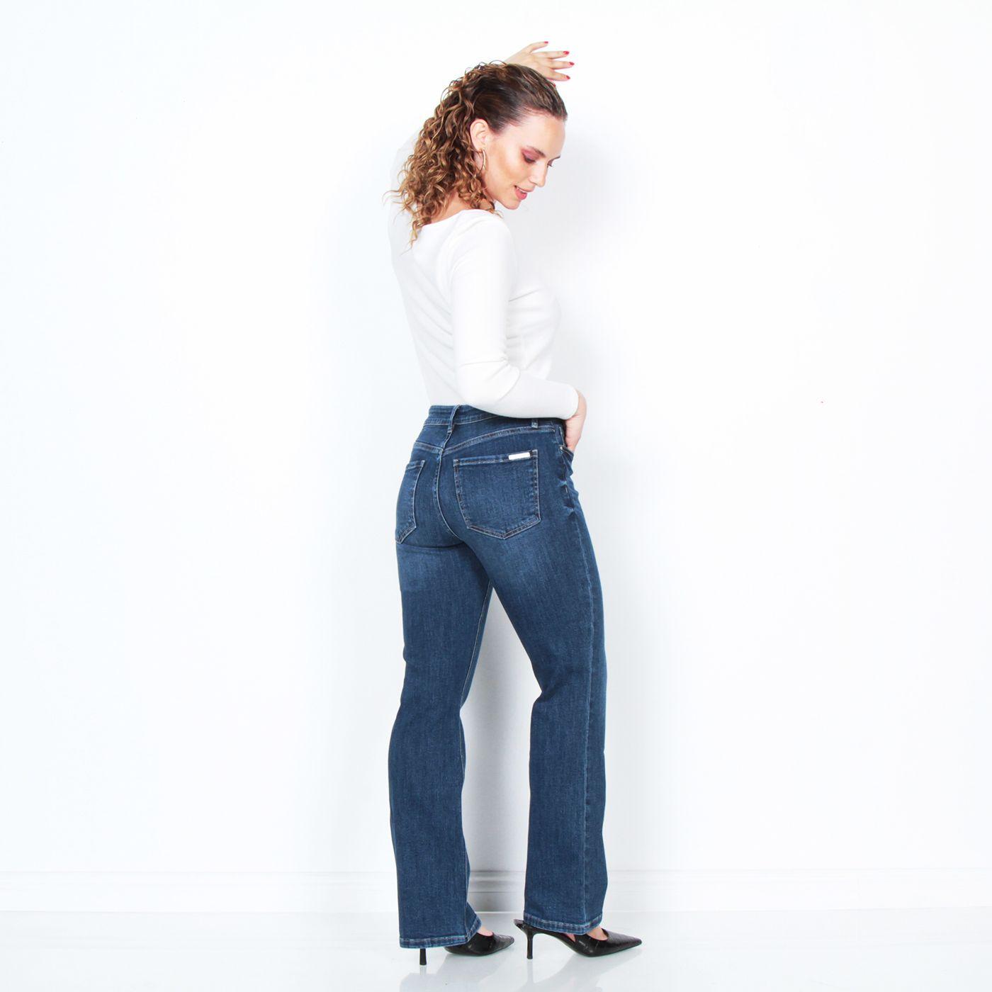 Jeans Recto Pretina Basica 1 Boton  Tiro Alto-6