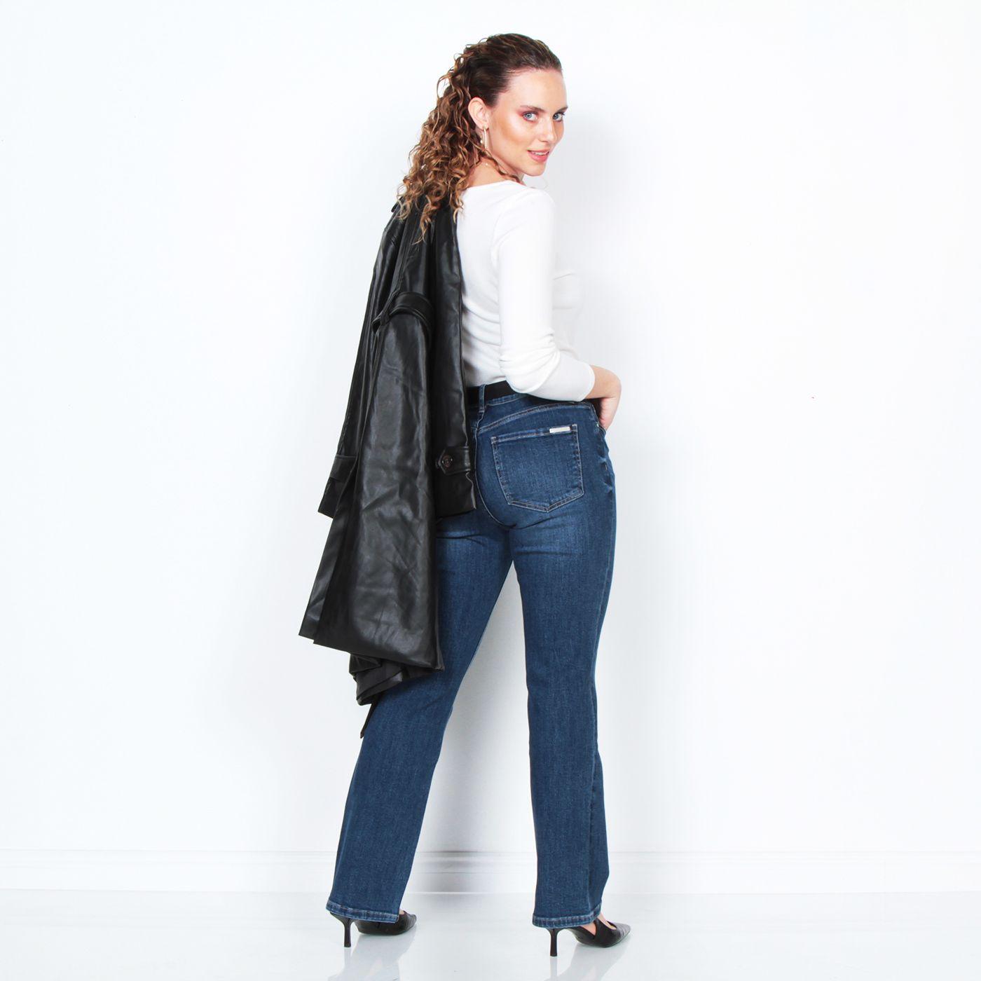 Jeans Recto Pretina Basica 1 Boton  Tiro Alto-8