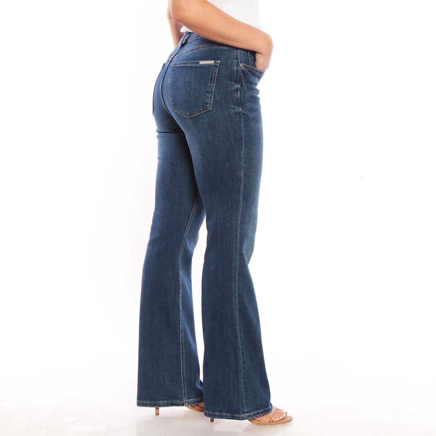 Jeans Recto Pretina Basica 1 Boton  Tiro Alto-4