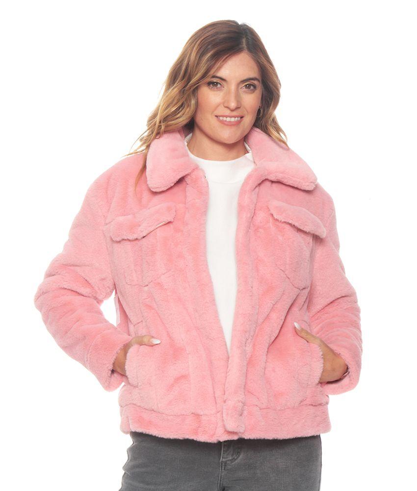 Chaqueta Manga Larga De Piel Sinteica-0