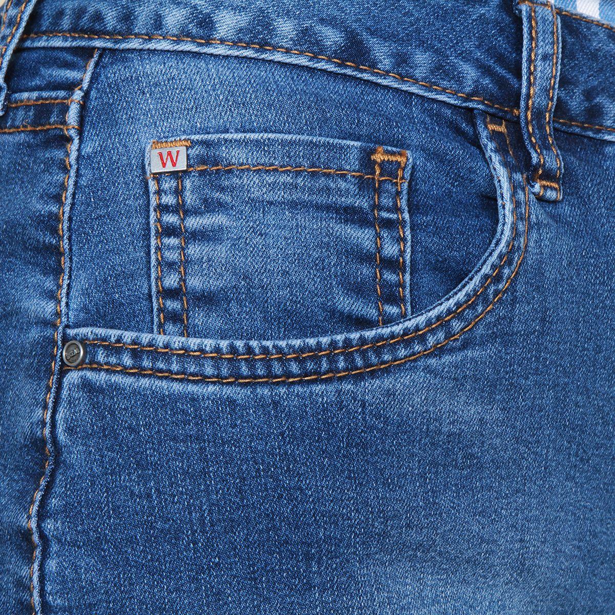Short Baggy Denim Tiro Alto Pretina Basica 1 Boton Bolsillo Argentino-7