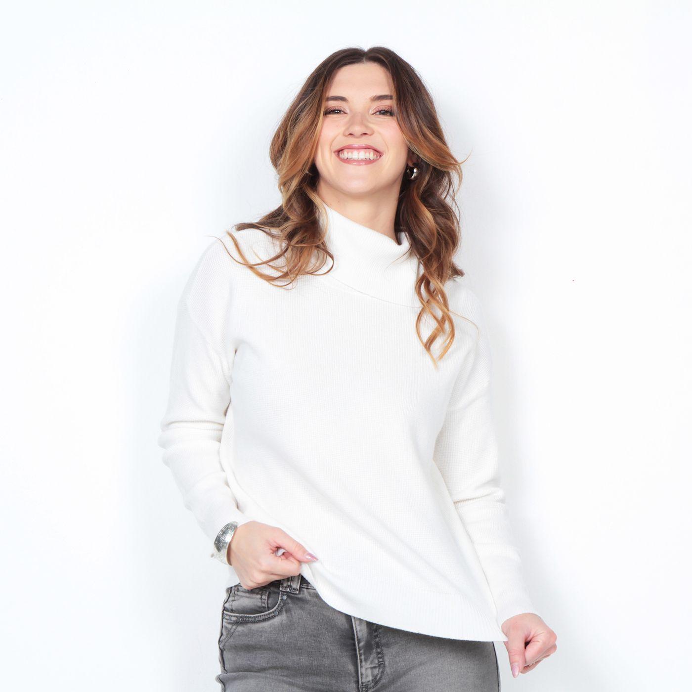 Sweater Manga Larga Cuello Alto-0