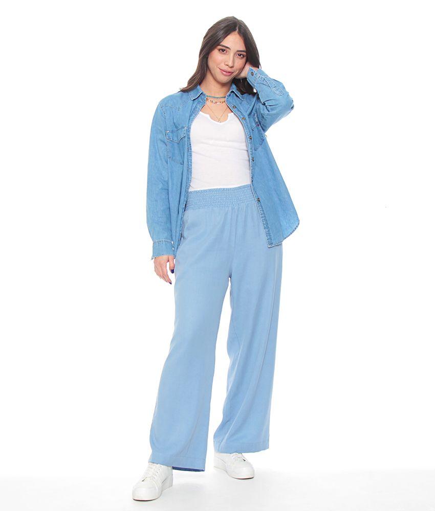 Pantalon Pretina Elasticada Con Bolsillos-3