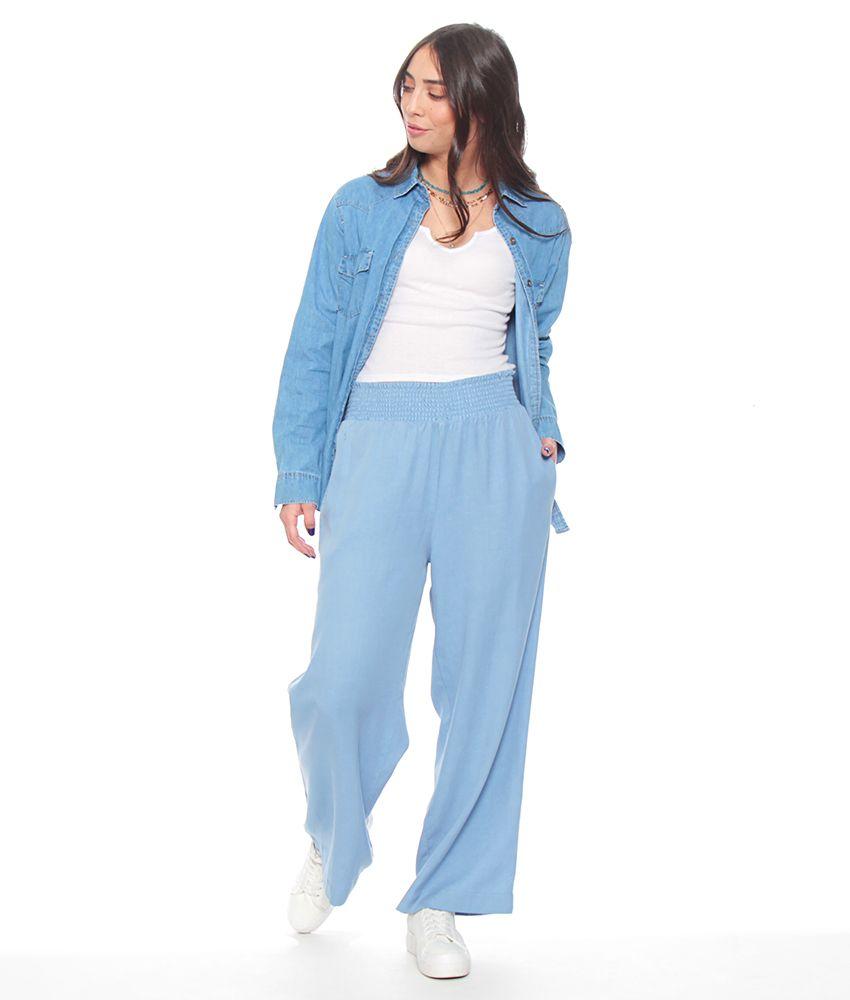 Pantalon Pretina Elasticada Con Bolsillos-4