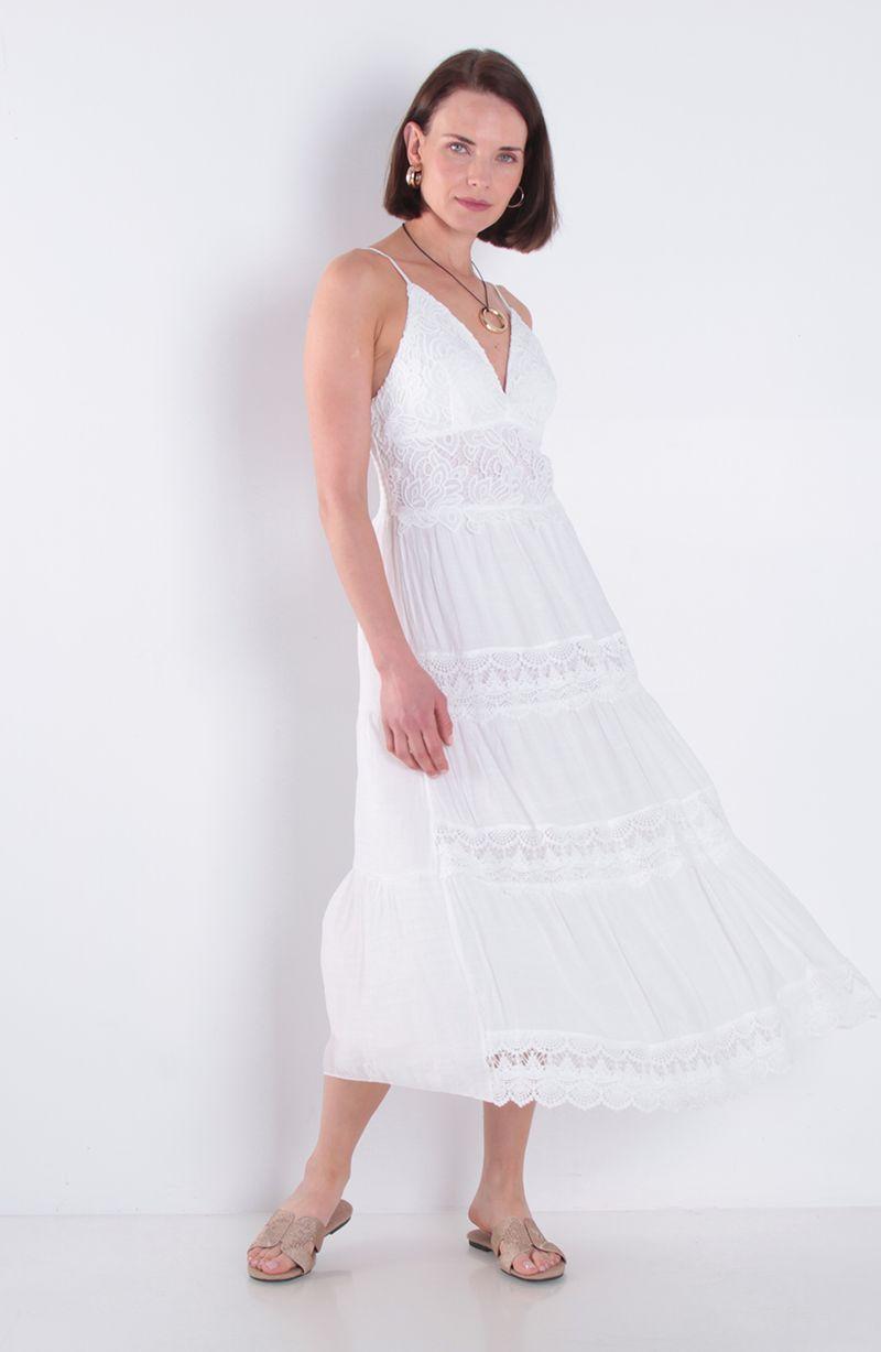 Vestido Sin Manga Con Aplicacion Escote V-5