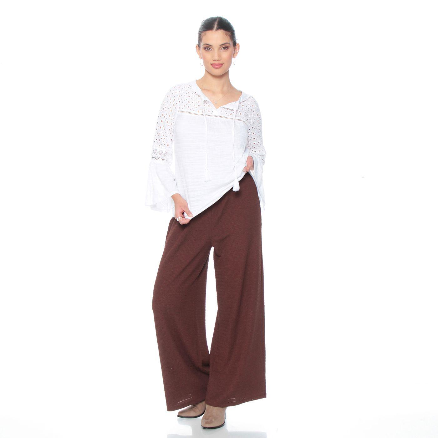 Blusa Manga Larga Acampanada Con Brodery Escote Redondo-2