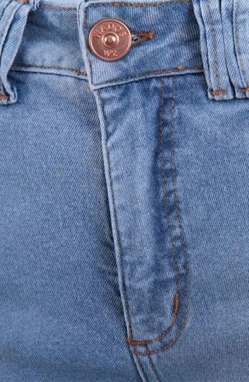 Jeans Wide Leg Tiro Alto Pretina Basica 1 Boton-1